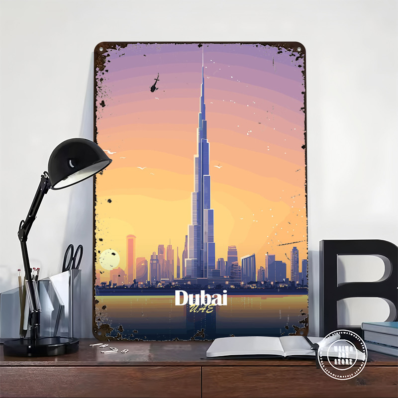 Dubai Skyline At Sunset Printe – обзор и цена Home Decor Dubai
