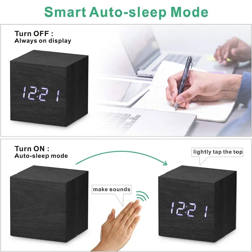 Wooden Digital Alarm Clock wit – обзор и цена Vintage Alarm Clock