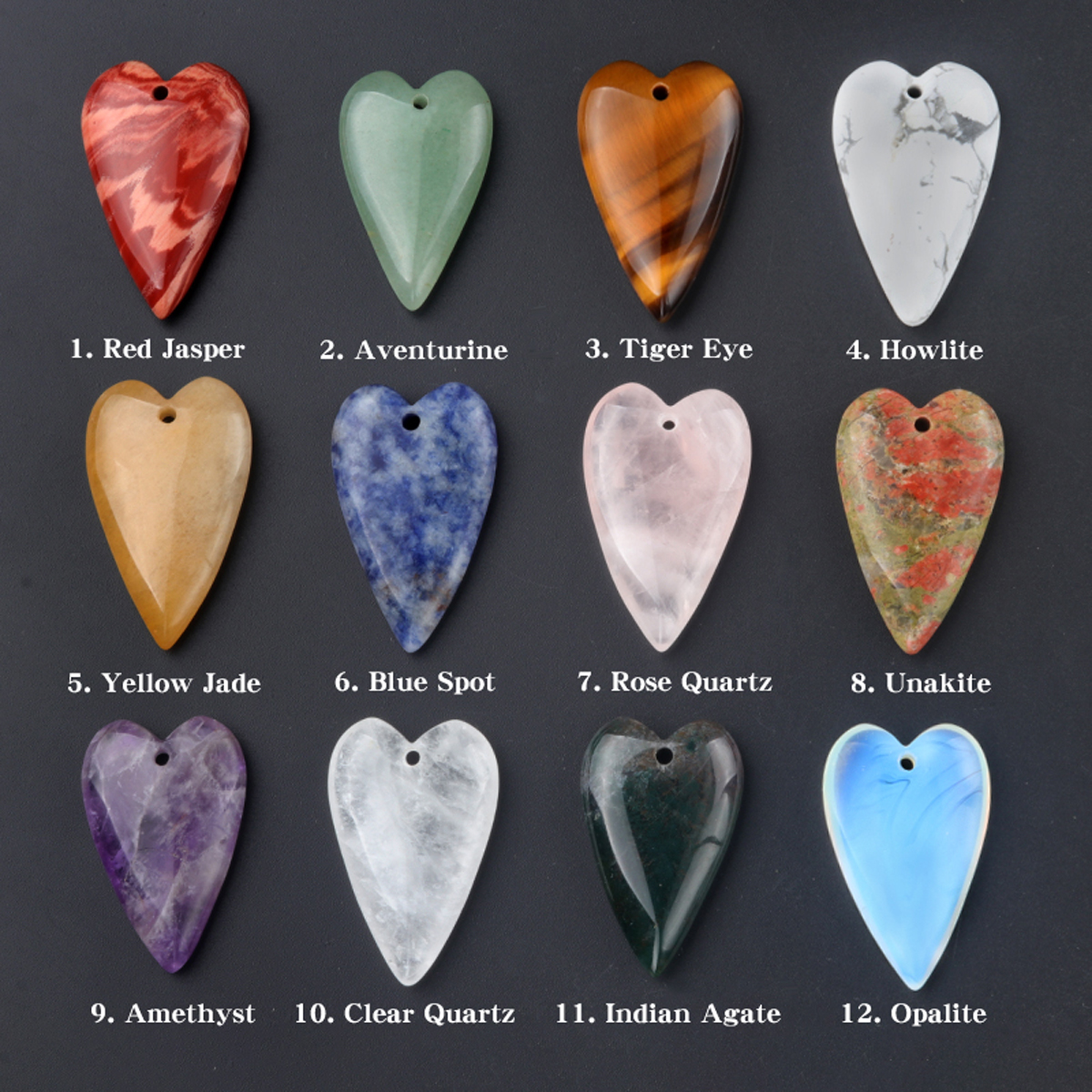 3pcs Peach Heart Natural Stone – обзор и цена Home Decor Modern Organic