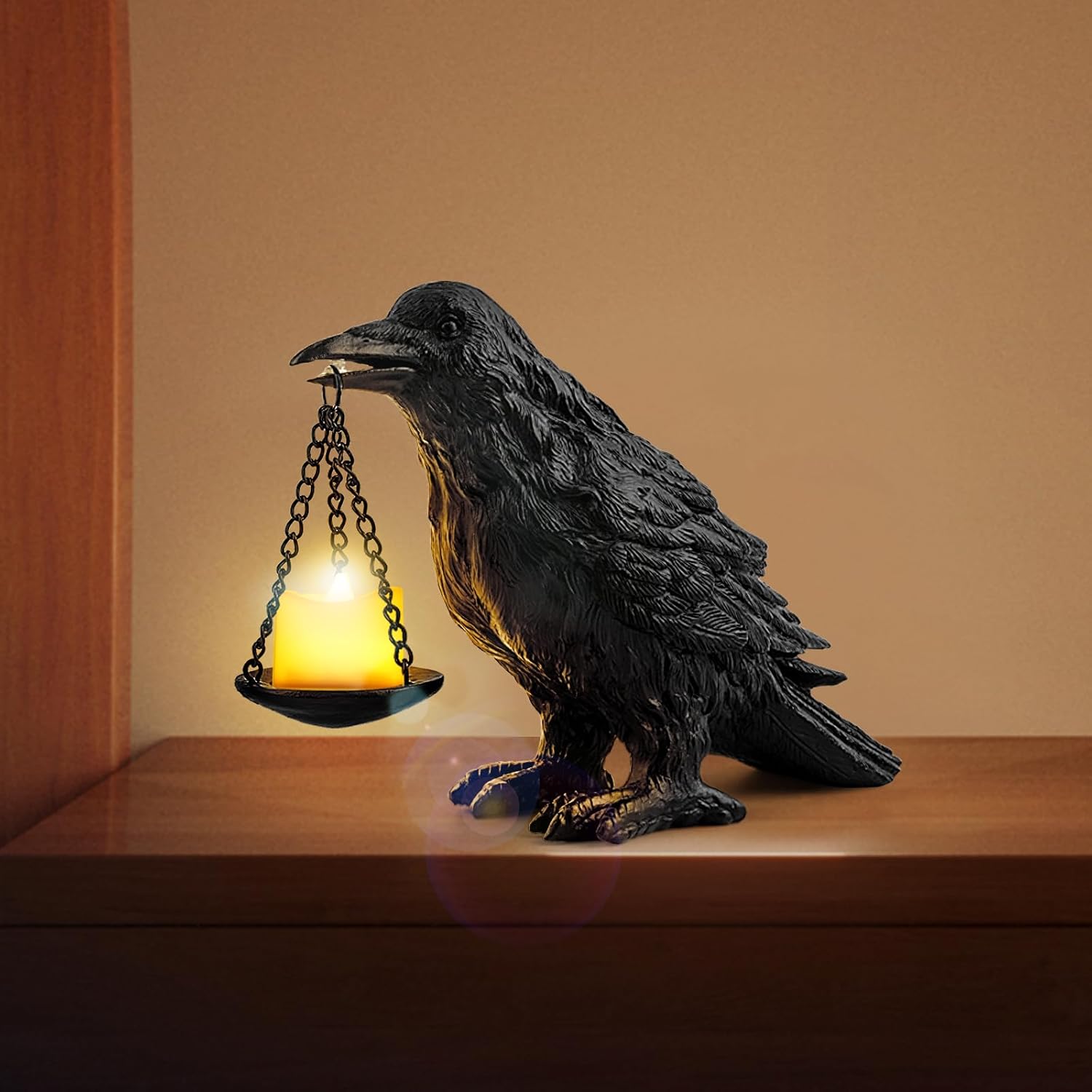 Gothic Crow Lamp with Tealight – обзор и цена Home Decor Gothic