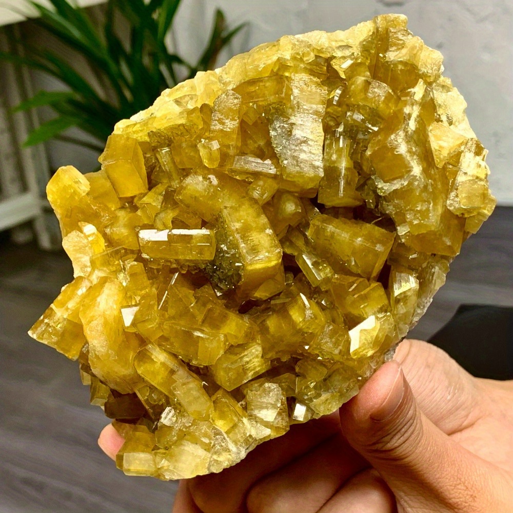 Rare Golden Barite Crystal Clu – обзор и цена Home Decor Modern Organic