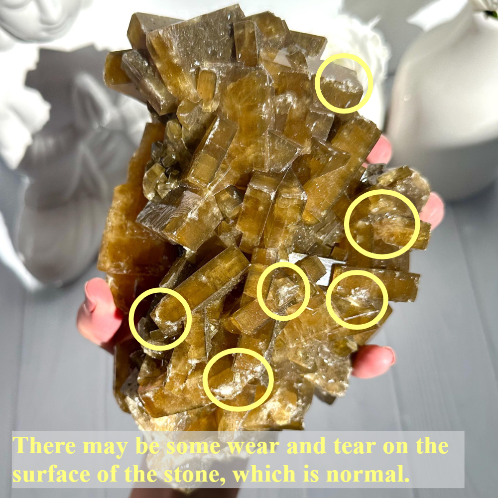 Rare Golden Barite Crystal Clu – обзор и цена Home Decor Modern Organic